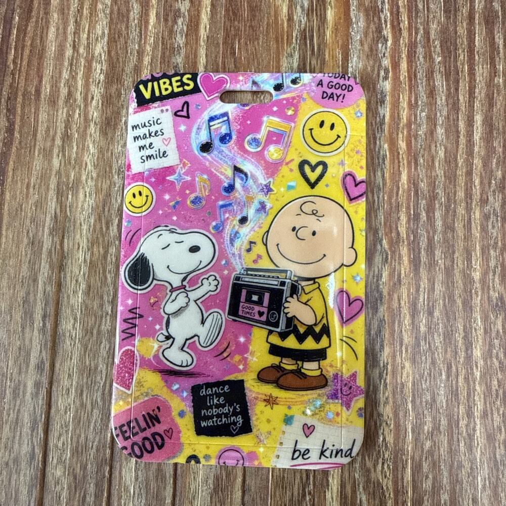 Snoopy and Charlie Brown Badge ID Holder
